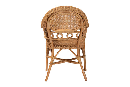bali & pari - Abigale Dining Chair - Abigale-Light Honey Rattan-Arm-DC view 4