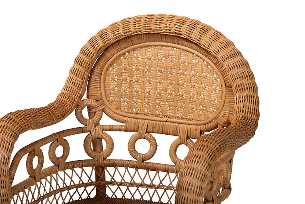 bali & pari - Abigale Dining Chair - Abigale-Light Honey Rattan-Arm-DC view 6