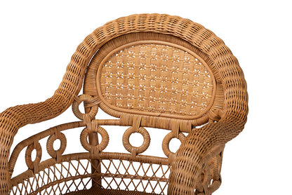 bali & pari - Abigale Dining Chair - Abigale-Light Honey Rattan-Arm-DC view 6