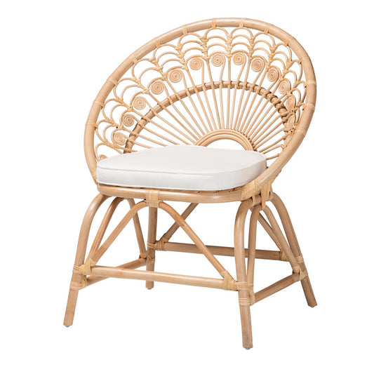 bali & pari - Abriella Chair in Natural Brown - Peacock-Natural-AC view 1