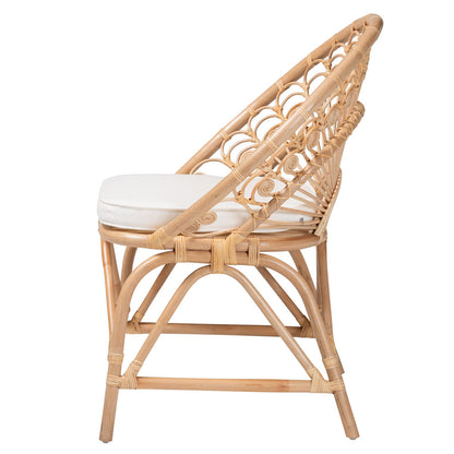 bali & pari - Abriella Chair in Natural Brown - Peacock-Natural-AC view 3