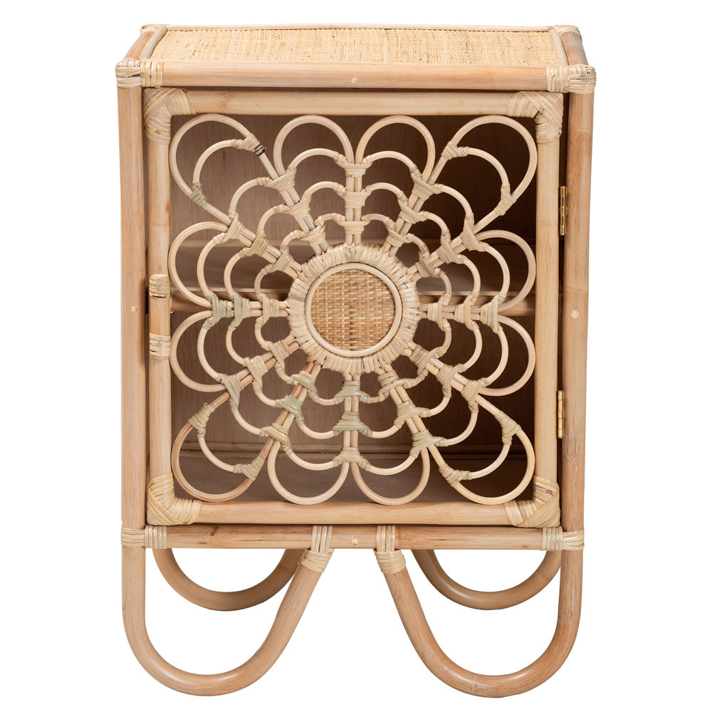 bali & pari - Acelin Nightstand in Natural Brown - WS016-Rattan-NS view 3