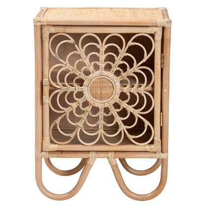 bali & pari - Acelin Nightstand in Natural Brown - WS016-Rattan-NS view 3