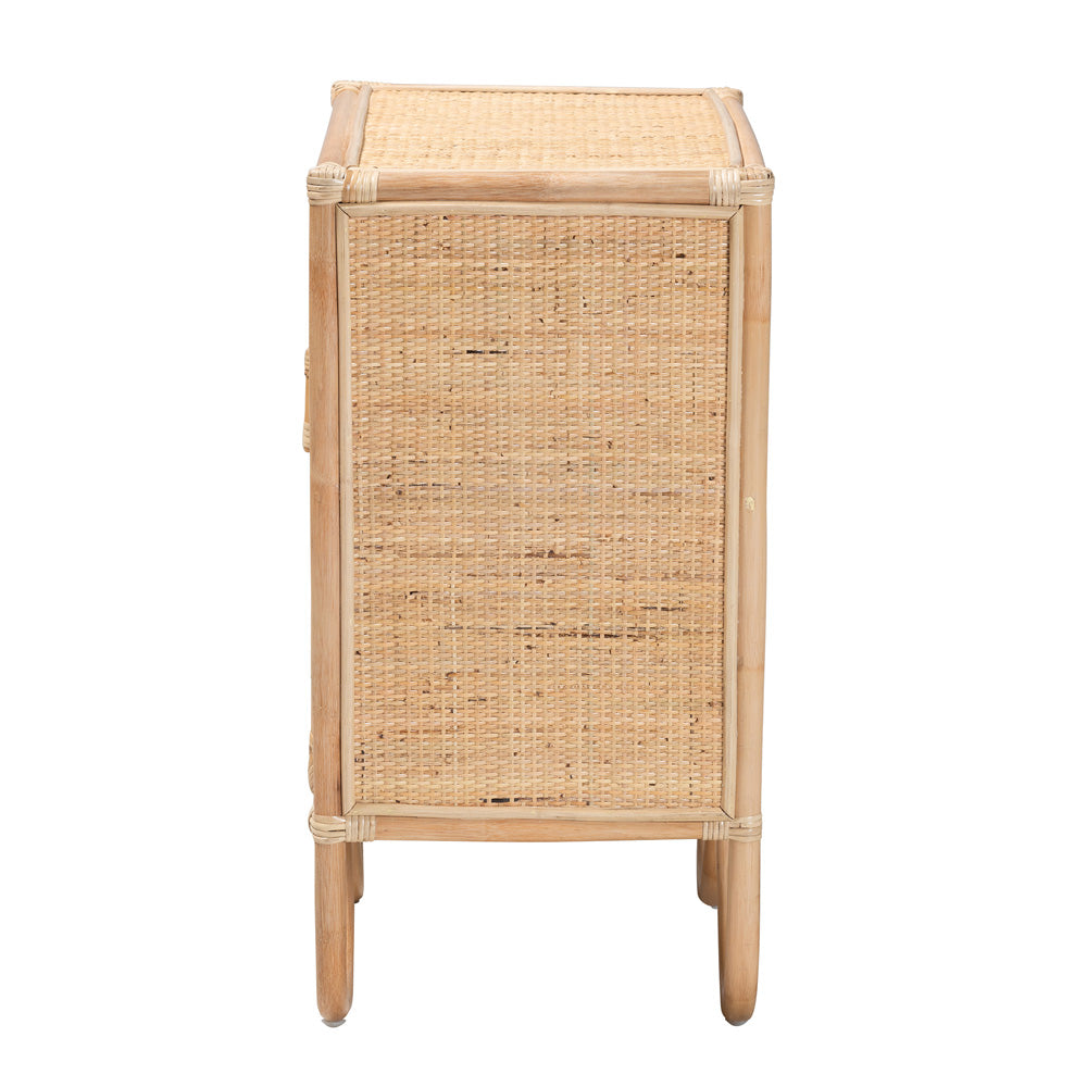 bali & pari - Acelin Nightstand in Natural Brown - WS016-Rattan-NS view 4