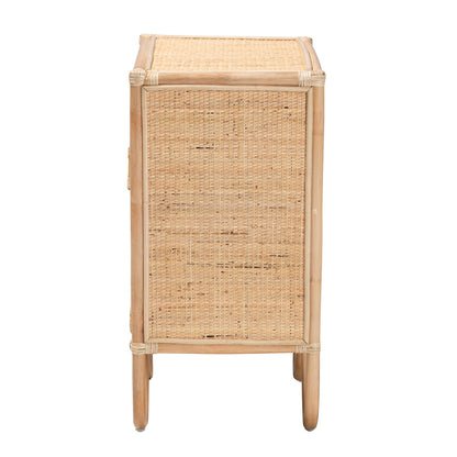 bali & pari - Acelin Nightstand in Natural Brown - WS016-Rattan-NS view 4