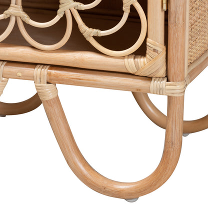 bali & pari - Acelin Nightstand in Natural Brown - WS016-Rattan-NS view 6