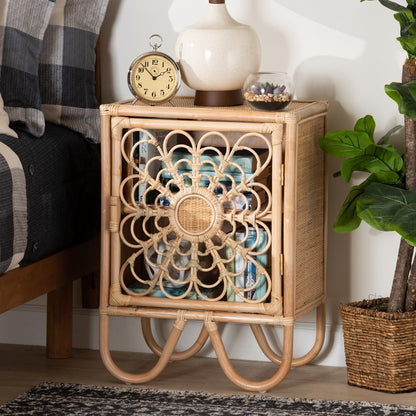 bali & pari - Acelin Nightstand in Natural Brown - WS016-Rattan-NS view 8