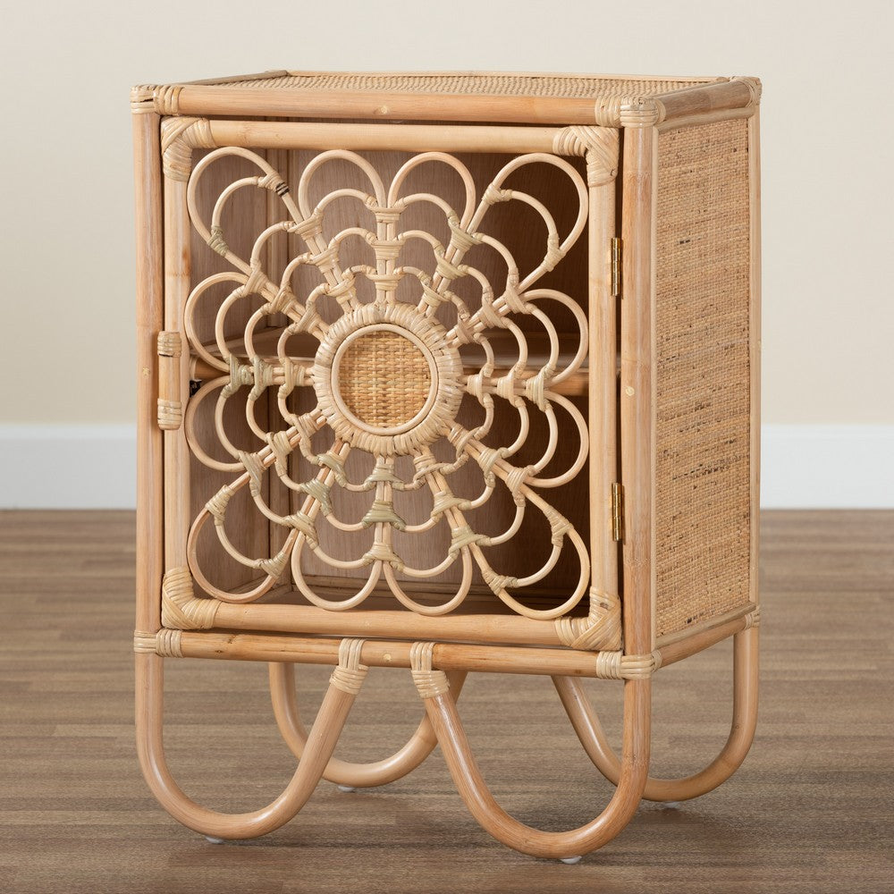 bali & pari - Acelin Nightstand in Natural Brown - WS016-Rattan-NS view 9