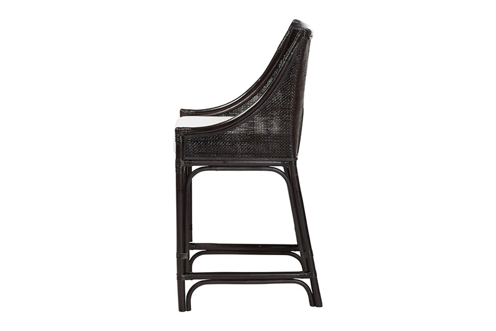 bali & pari  - Acton Counter Stool - Acton-Coffee Bean Rattan-Cushion-CS view 3