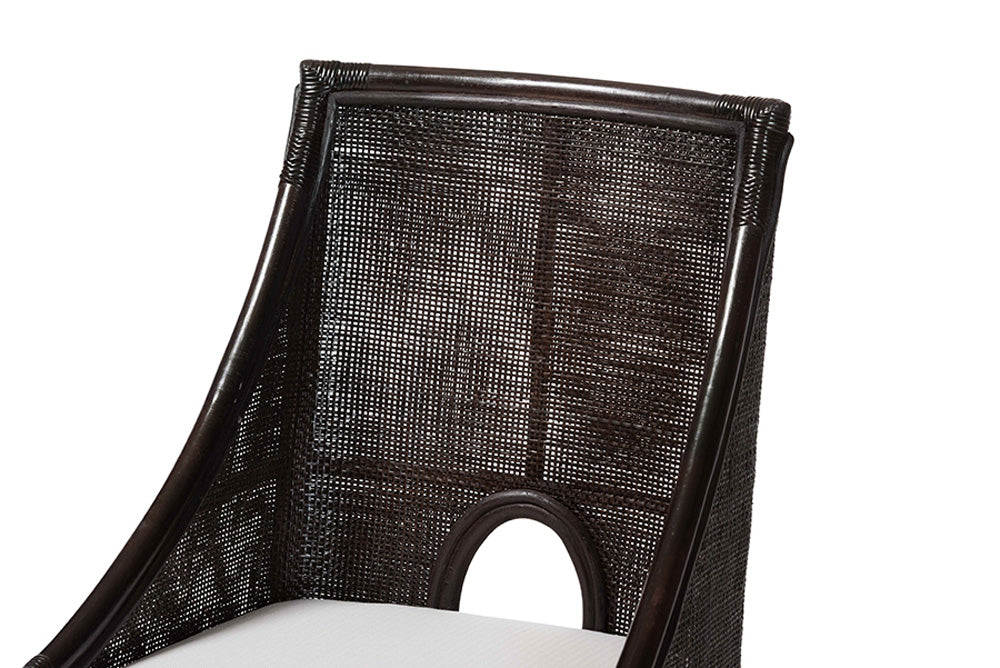 bali & pari  - Acton Dining Chair Set of 2 - Acton-Coffee Bean Rattan-Cushion-DC view 4