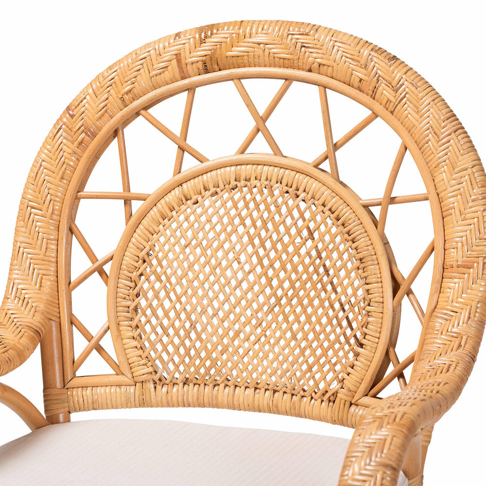 bali & pari  - Adam Counter Stool in Light Honey - Adam-Light Honey/Rattan-Swivel-Cushion-CS view 5