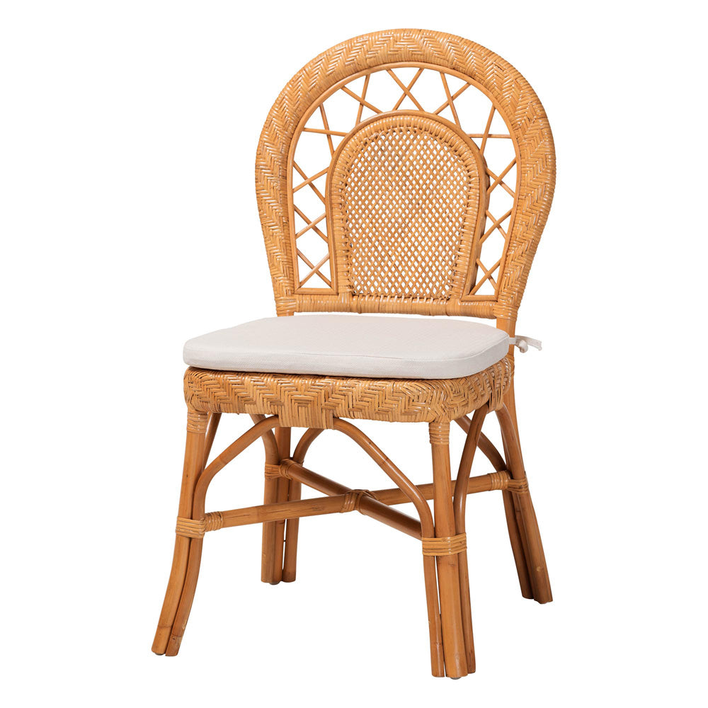 bali & pari  - Adam Dining Chair in Light Honey - Adam-Light Honey/Rattan-Cushion-DC view 1
