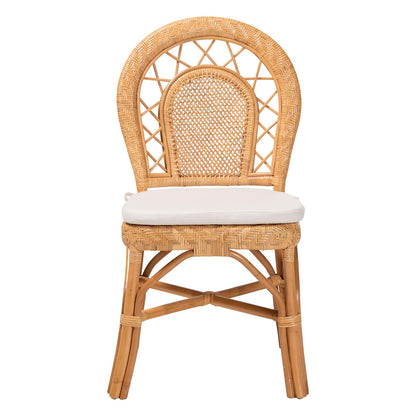 bali & pari  - Adam Dining Chair in Light Honey - Adam-Light Honey/Rattan-Cushion-DC view 2