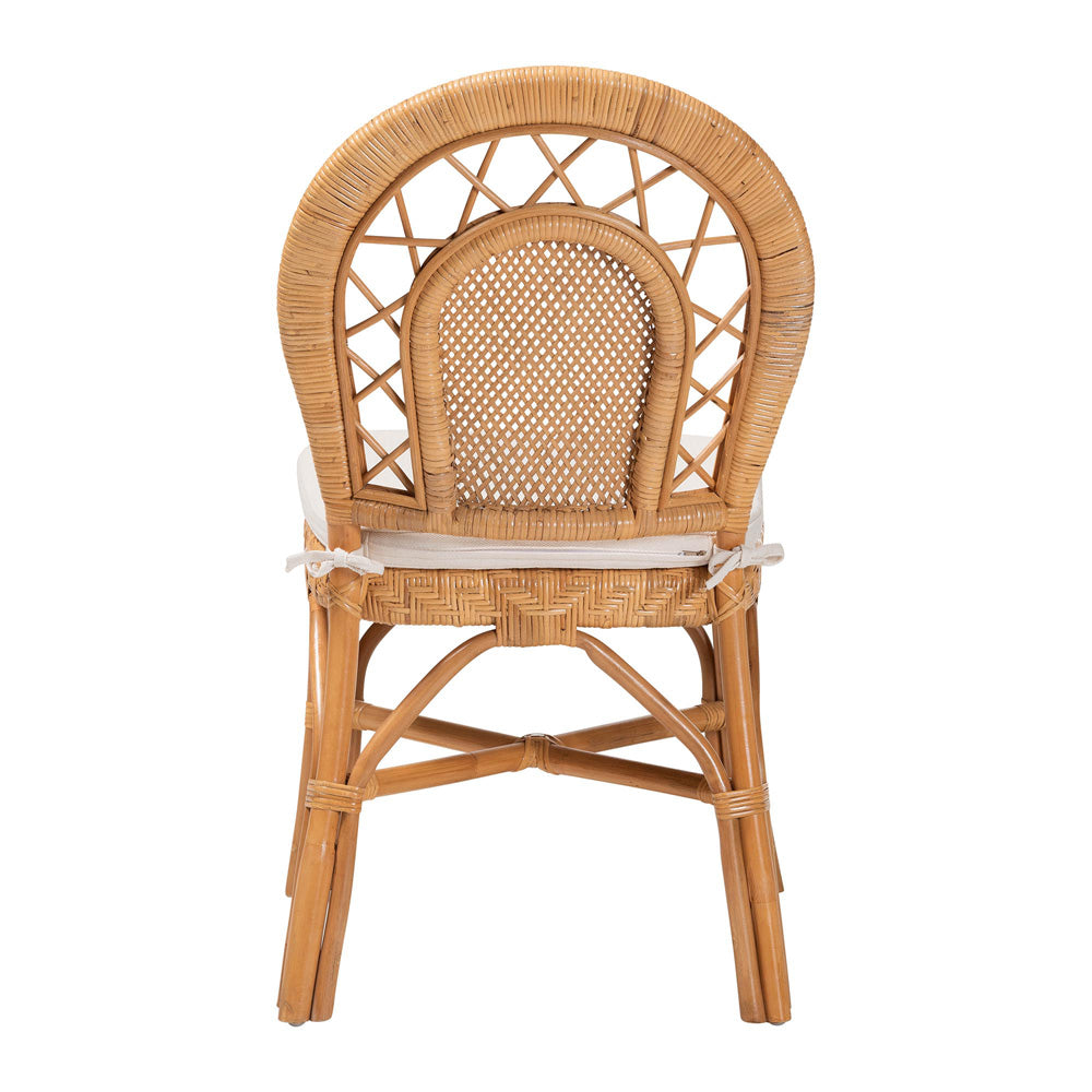 bali & pari  - Adam Dining Chair in Light Honey - Adam-Light Honey/Rattan-Cushion-DC view 4