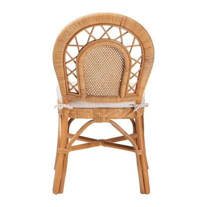 bali & pari  - Adam Dining Chair in Light Honey - Adam-Light Honey/Rattan-Cushion-DC view 4