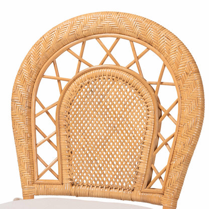 bali & pari  - Adam Dining Chair in Light Honey - Adam-Light Honey/Rattan-Cushion-DC view 5