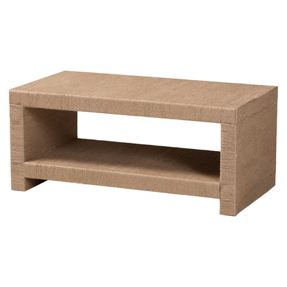 bali & pari - Adaya Coffee Table in Natural Brown - F248-FT11-Seagrass-Rectangular-Coffee Table view 1