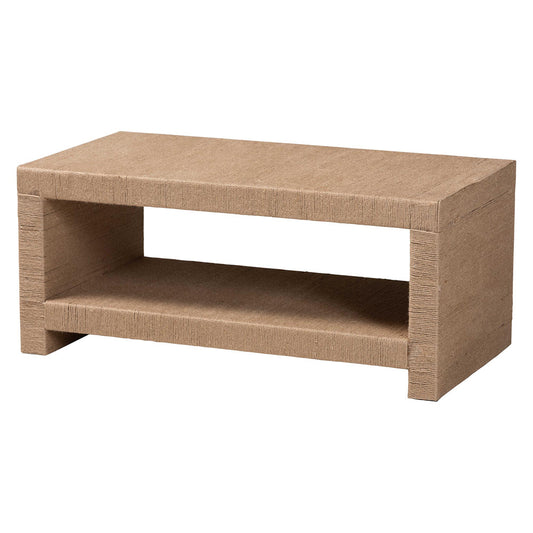bali & pari - Adaya Coffee Table in Natural Brown - F248-FT11-Seagrass-Rectangular-Coffee Table view 1