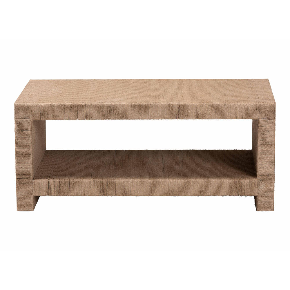 bali & pari - Adaya Coffee Table in Natural Brown - F248-FT11-Seagrass-Rectangular-Coffee Table view 2