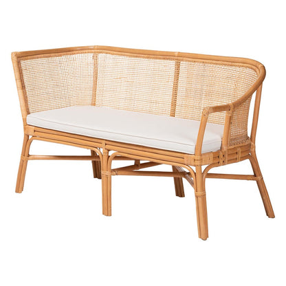 bali & pari - Adede Set of 2 Corner Benches in Light Honey - Adede-Light Honey Rattan-2PC Bench Set view 3