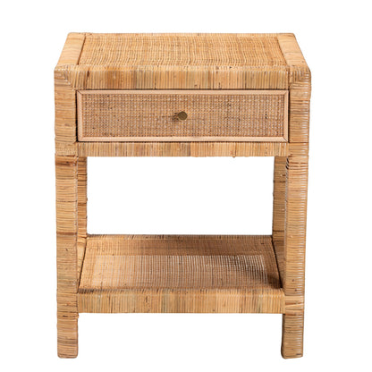 bali & pari - Adelia Nightstand in Natural Brown - Adelia-Wooden-NS view 3