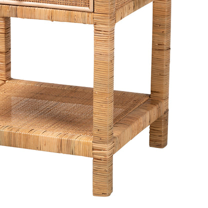 bali & pari - Adelia Nightstand in Natural Brown - Adelia-Wooden-NS view 6