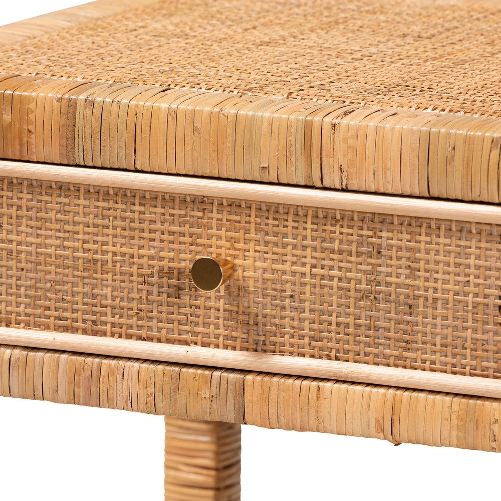 bali & pari - Adelia Nightstand in Natural Brown - Adelia-Wooden-NS view 7