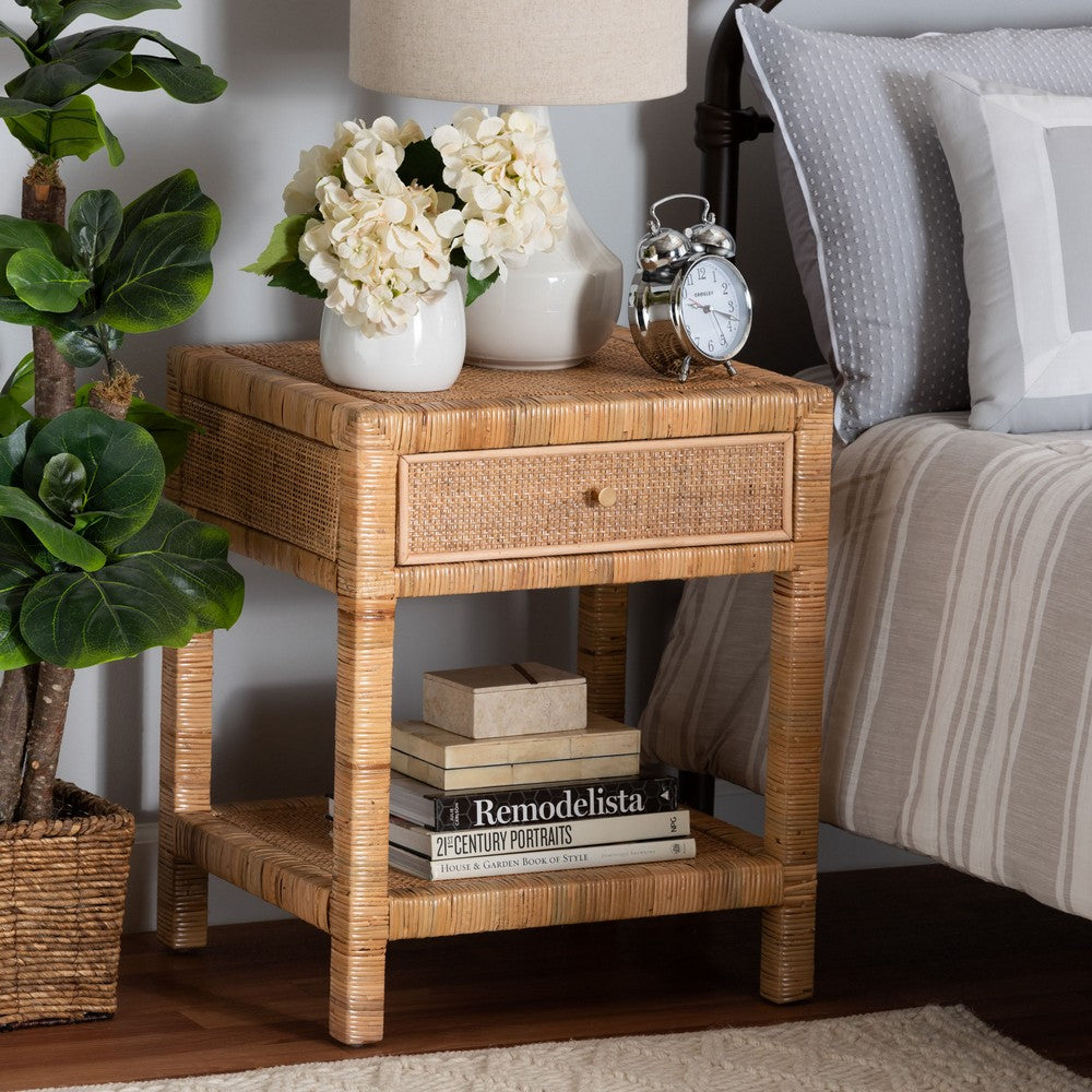 bali & pari - Adelia Nightstand in Natural Brown - Adelia-Wooden-NS view 9