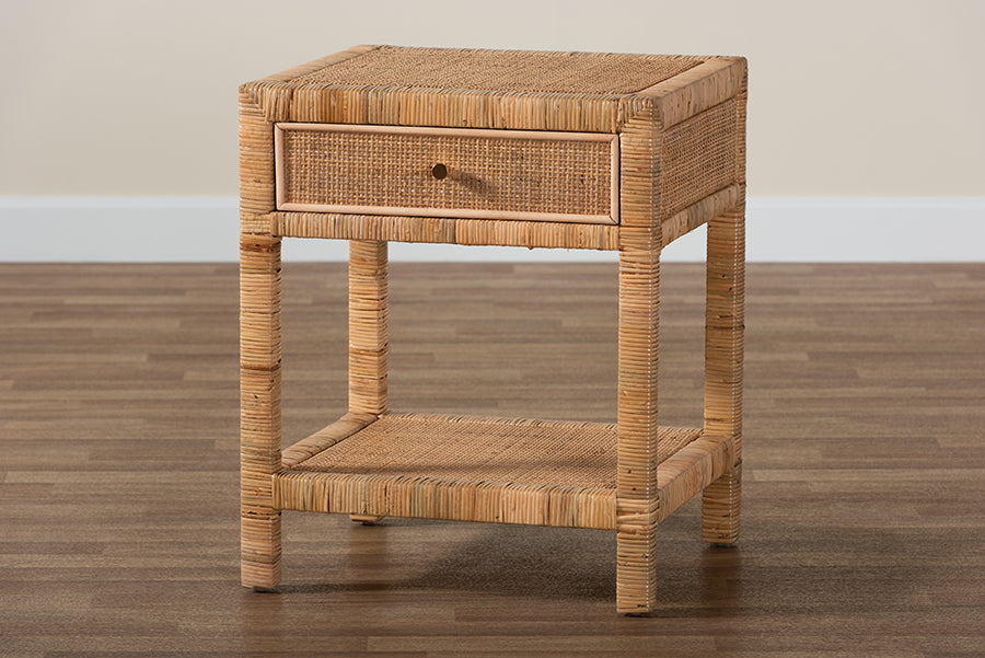bali & pari - Adelia Nightstand in Natural Brown - Adelia-Wooden-NS view 10