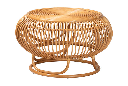 bali & pari - Adeola Coffee Table - Adeola-Light Honey Rattan Coffee Table view 1