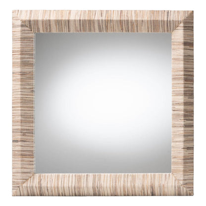 bali & pari - Adino Mirror in Natural - Adino-Waterhyacinth-Square Medium-Mirror view 1