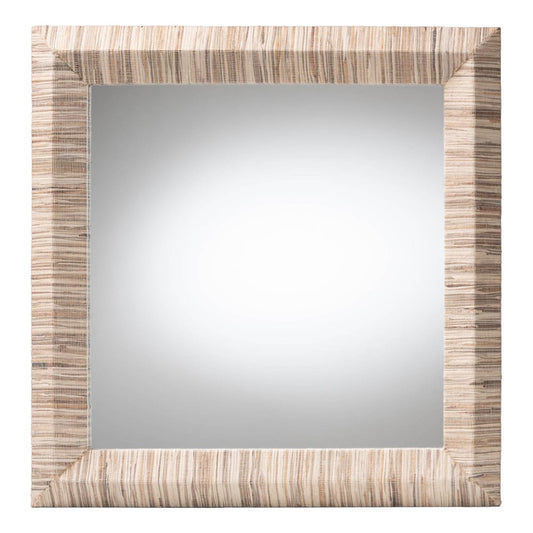 bali & pari - Adino Mirror in Natural - Adino-Waterhyacinth-Square Medium-Mirror view 1