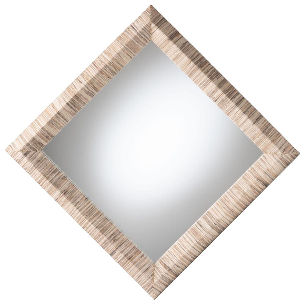 bali & pari - Adino Mirror in Natural - Adino-Waterhyacinth-Square Medium-Mirror view 2