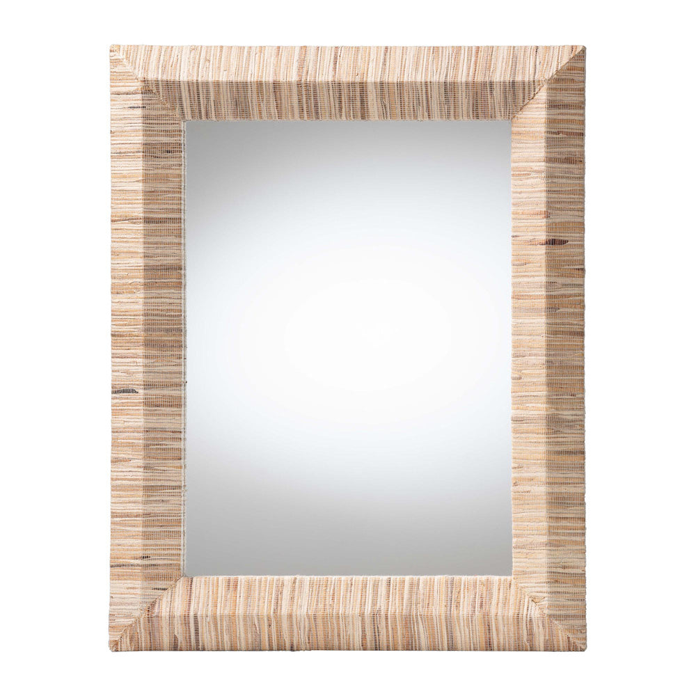 bali & pari - Adino Mirror in Natural - Adino-Waterhyacinth-Wide Small-Mirror view 1
