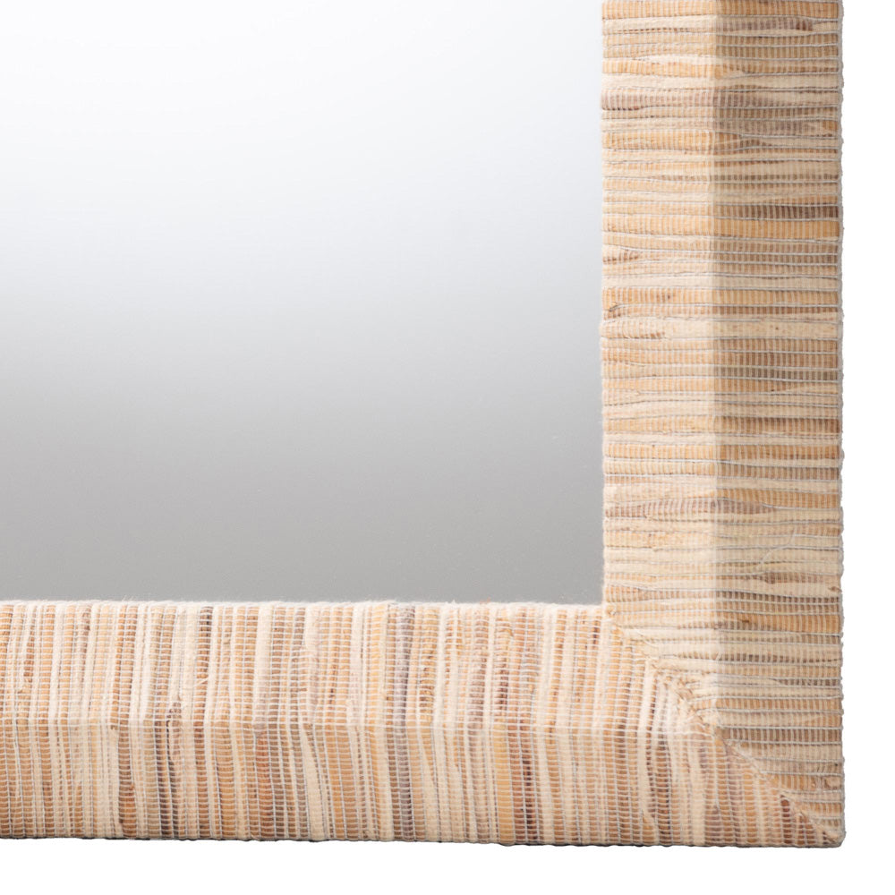 bali & pari - Adino Mirror in Natural - Adino-Waterhyacinth-Wide Small-Mirror view 3