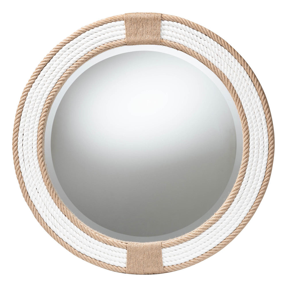 bali & pari - Adita Mirror in White/Natural Brown - F247-FT2-Mirror view 1
