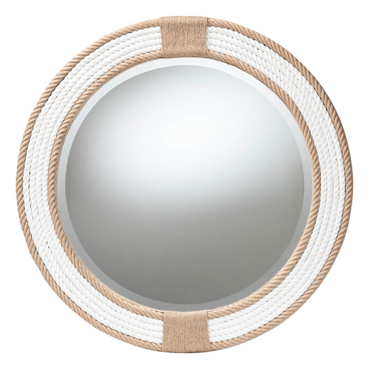 bali & pari - Adita Mirror in White/Natural Brown - F247-FT2-Mirror view 1