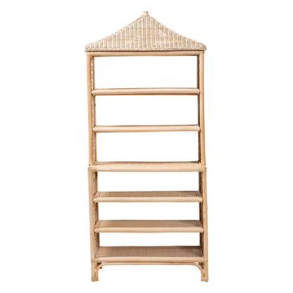 bali & pari - Adonis Shelving Unit in Light Honey - Adonis-Natural/Rattan-Shelf view 2