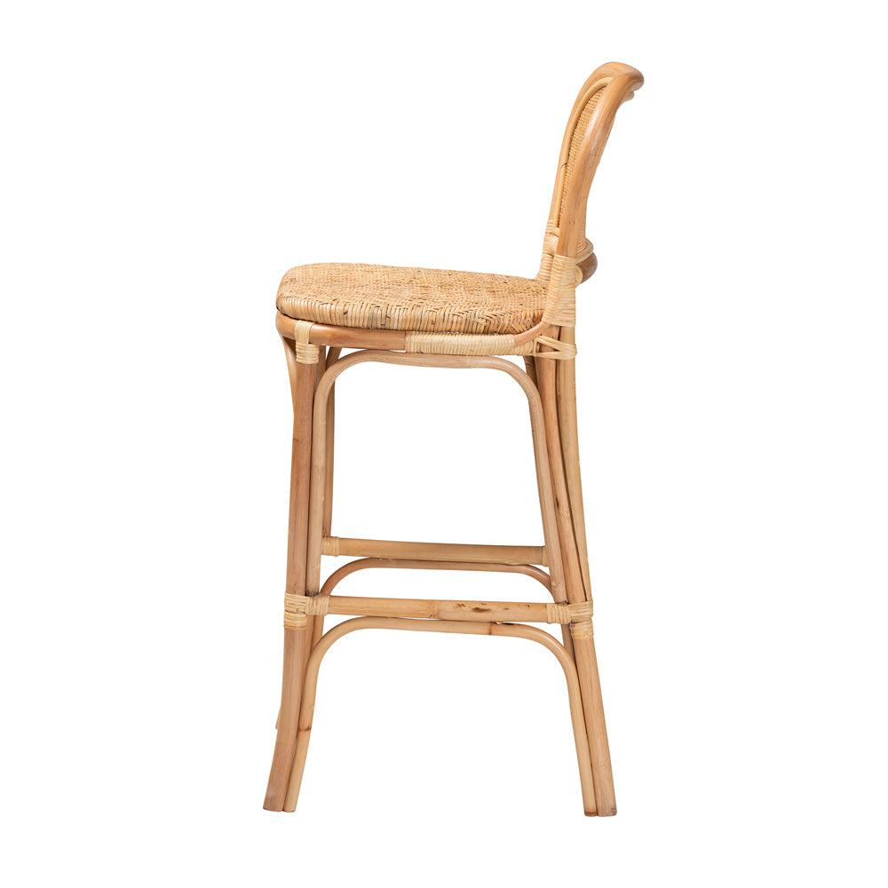 bali & pari - Adrena Bar Stool in Natural Brown - Adrena-Rattan-BS view 3