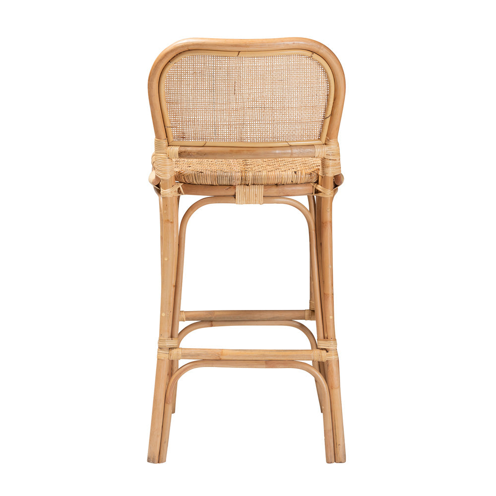 bali & pari - Adrena Bar Stool in Natural Brown - Adrena-Rattan-BS view 4