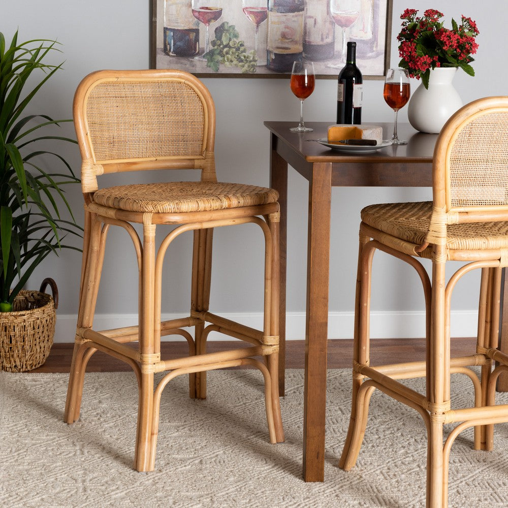 bali & pari - Adrena Bar Stool in Natural Brown - Adrena-Rattan-BS view 8