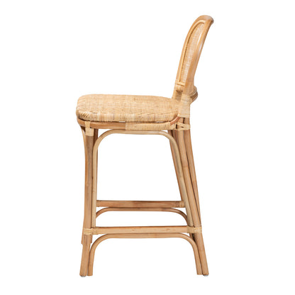 bali & pari - Adrena Counter Stool in Natural Brown - Adrena-Rattan-CS view 3