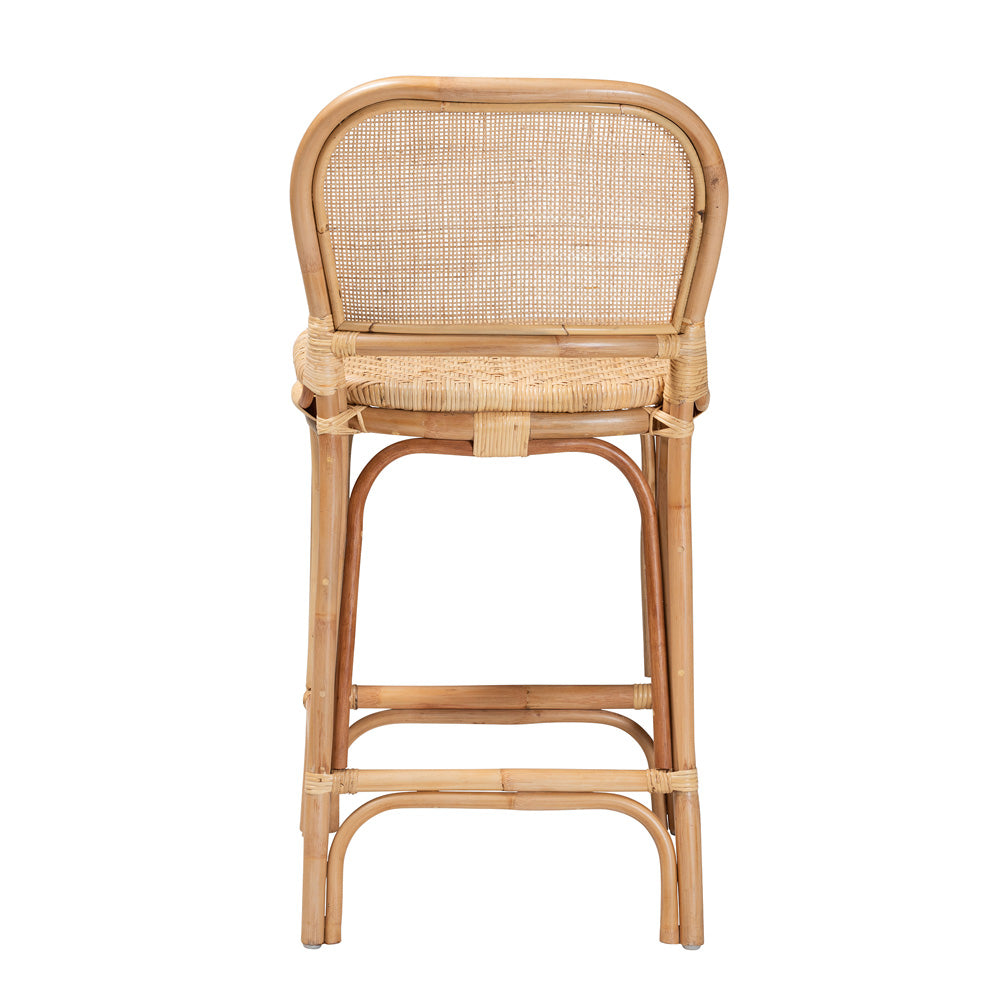 bali & pari - Adrena Counter Stool in Natural Brown - Adrena-Rattan-CS view 4