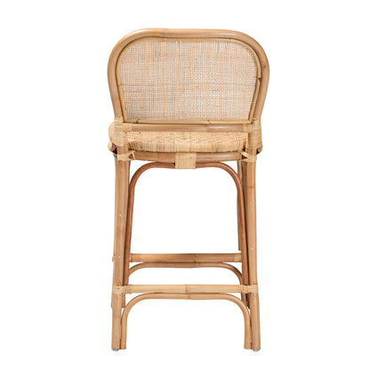 bali & pari - Adrena Counter Stool in Natural Brown - Adrena-Rattan-CS view 4