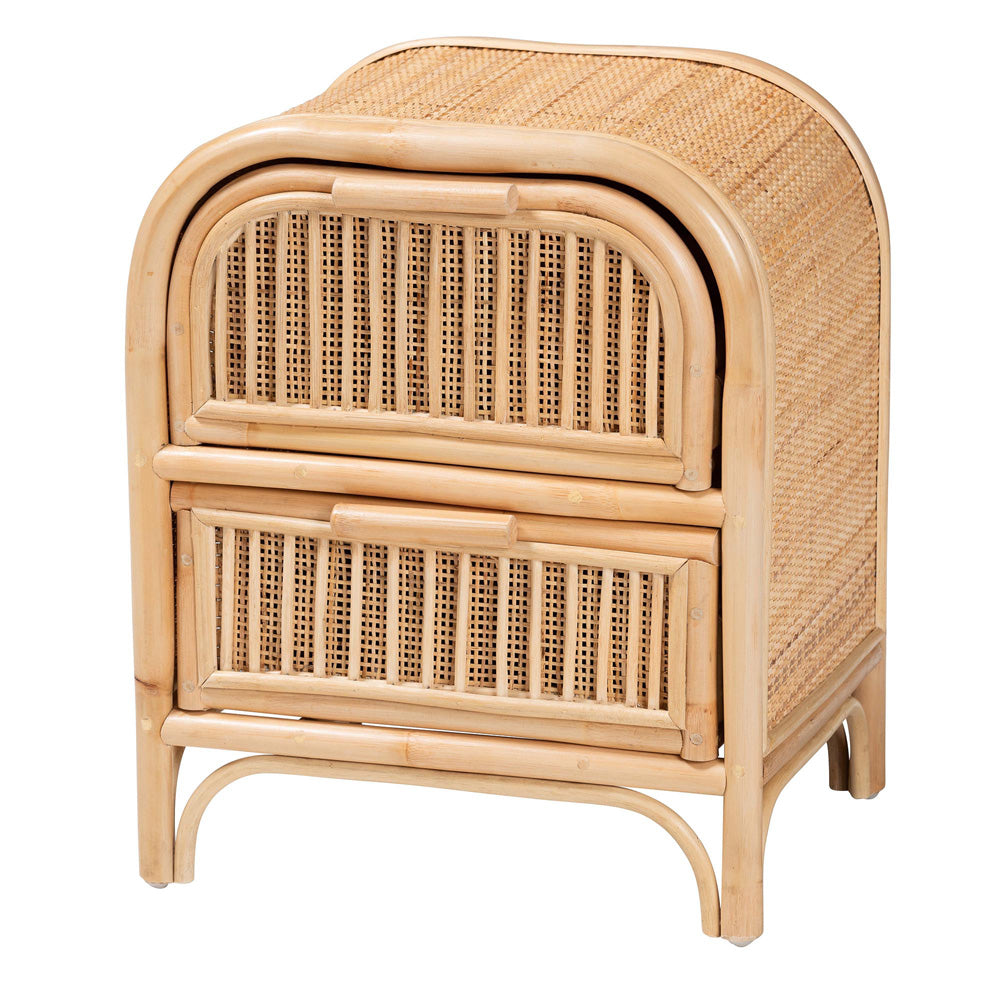 bali & pari - Adrika Nightstand in Natural - WS051-Natural Rattan-NS view 1