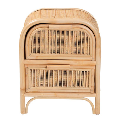 bali & pari - Adrika Nightstand in Natural - WS051-Natural Rattan-NS view 3
