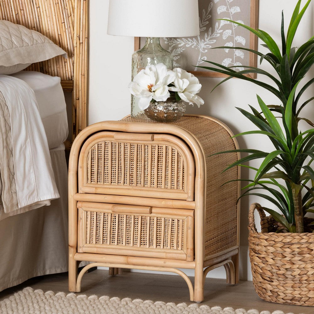 bali & pari - Adrika Nightstand in Natural - WS051-Natural Rattan-NS view 8
