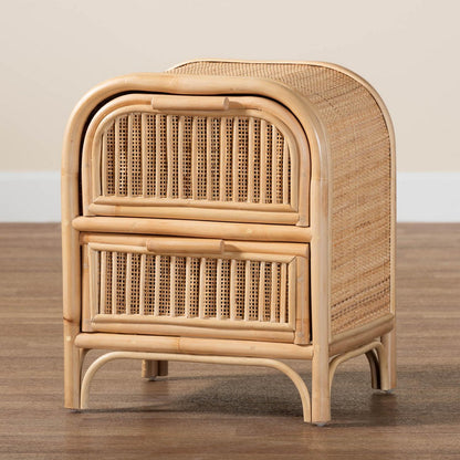 bali & pari - Adrika Nightstand in Natural - WS051-Natural Rattan-NS view 9