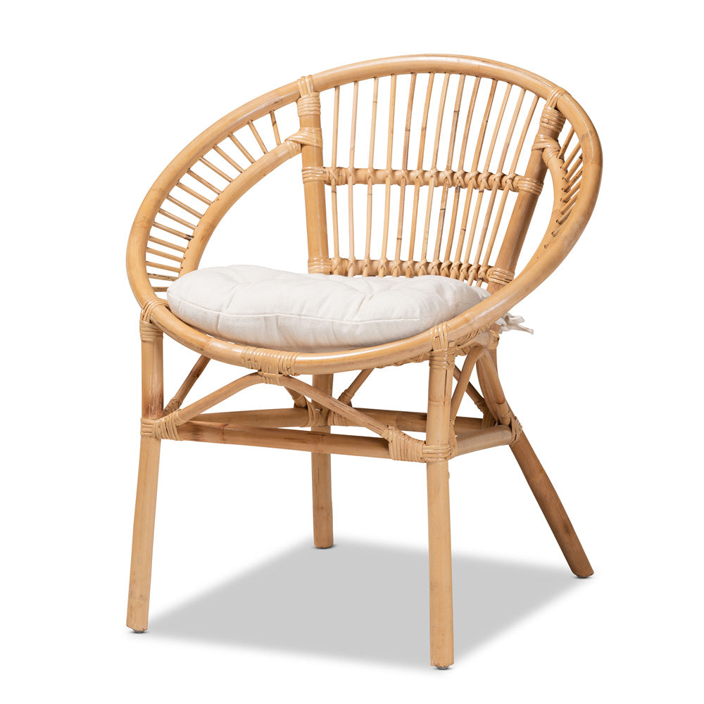 bali & pari - Adrina Dining Chair in White/Natural Brown - DC810-Rattan-DC view 1