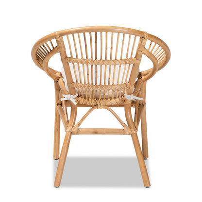 bali & pari - Adrina Dining Chair in White/Natural Brown - DC810-Rattan-DC view 4